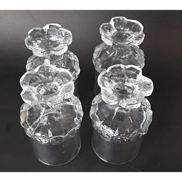 4 Vintage Clear (Ice) Juice / Wine Glasses Franciscan Glass Stemware Barware - Picture 2 of 4